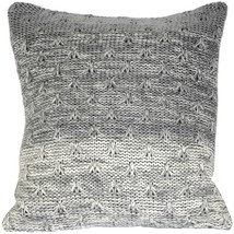 Hygge Storm Gray Knit Pillow, with Polyfill Insert - £40.14 GBP