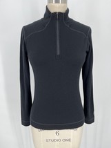 Smartwool Midweight 1/4 Zip Long Sleeve T-Shirt Sz S Black 100% Merino Wool - £38.30 GBP