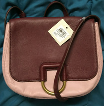 Fossil Stella Crossbody Pink Burgundy Leather Bag NWT $158 Retail SHB1960664 FS - £66.67 GBP