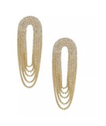 Ettika Crystal Drape Fringe Women&#39;s Earrings - Gold SW240005 - £14.90 GBP