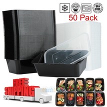 50 Reusable Meal Prep Containers Plastic Food Storage Microwavable 1 Com... - £43.24 GBP