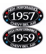 1957 1959 CHEVY BEL AIR SEW/IRON ON PATCH BADGE EMBLEM EMBROIDERED CAR - £9.82 GBP