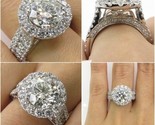  women big cubic zirconia round stone ring luxury trendy jewelry bridal engagement thumb155 crop