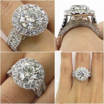 CC Wedding Rings For Women Big Cubic Zirconia Round Stone Ring Luxury Trendy Jew - £6.79 GBP