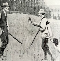 Conciliator Hunter Offers Farmer Drink 1908 Frost Hunting Dog Art Print DWBB2 - £39.90 GBP