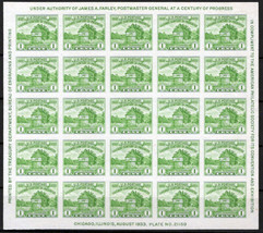 ZAYIX US 730 MNH Century of Progress Sheet NG as issued Ft Dearborn 031023SM36M - £11.99 GBP