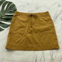 Tiny Anthropologie Mini Skirt Size M Mustard Yellow Drawtstring Pockets - £21.01 GBP