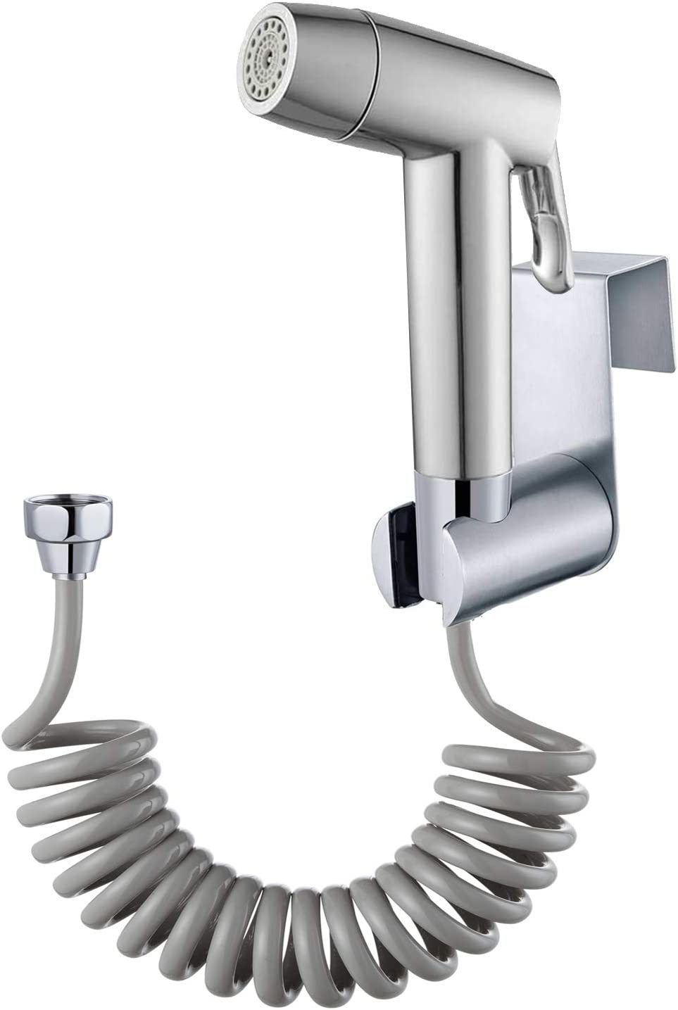 Handheld Bidet Sprayer Toilet Bathroom With Spring Hose Wall Bracketset , - $31.99