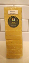 Banana Coconut Cold Processed handmade soap loaf,  10 precut bars- FREE Shipping - £16.16 GBP