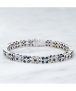 10.5CT Round Cut Sapphire &amp; Diamond 14K White Gold Over Women&#39;s Pretty B... - €158,91 EUR