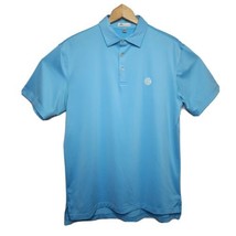 Peter Millar Performance Golf Polo Shirt Blue Men&#39;s Medium - £14.06 GBP