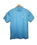 Peter Millar Performance Golf Polo Shirt Blue Men&#39;s Medium - £14.02 GBP