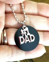 Handmade #1 Dad Charm Necklace, Fathers Day Gift, Gifts for Dad, Dad Necklace - £13.44 GBP