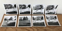 Lot 8 Vtg Black White1955 Boys Playing Baseball Photographs Snapshots Americana - £62.90 GBP