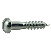 #10 x 1&quot; Zinc Plated Steel Slotted Round Head Wood Screws WSRS-194 (40 pcs.) - £7.43 GBP