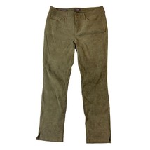 NYDJ Womens Size 8 Olive Green Pants Suede Velvet Feel Alina Skinny Lift Tuck Te - £15.45 GBP