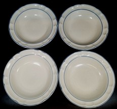 4 CORDELLA Stoneware Japan Soup/Cereal Bowls Bluet Pattern 6 3/4&quot; - £27.24 GBP