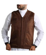 Men&#39;s Farwa Vest Protect From Cold Vest Jacket فروة فيست رجالي مطرزة - $1,179.36 MXN