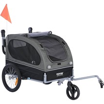 VEVOR Dog Bike Trailer, Supports up to 88 lbs, 2-in-1 Pet Stroller Cart Bicycle  - £191.94 GBP