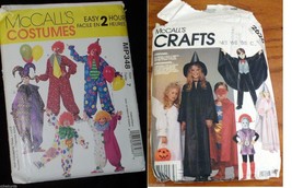 McCall&#39;s Costumes Child&#39;s 7 M Unisex Clowns Halloween Witch Angel Pattern lot - £16.60 GBP