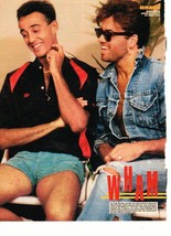 George Michael teen magazine pinup clipping Wham in shorts nice legs Bravo - $3.50