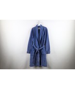 Vtg 50s Rockabilly Mens Medium Distressed Belted Velour Bath Robe Lounge... - $59.35
