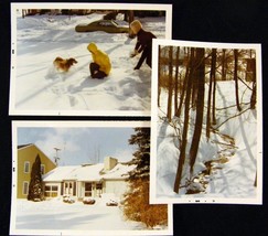 1971 Photo Snapshots  Playing in The Snow Grand Rapids Michigan - £1.97 GBP