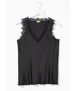 Stella &amp; Dot Shirt Tank Top Black V Neck Lace Sleeveless Stretch Womens ... - $52.91 CAD