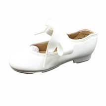 Capezio Jr. Tyette 625T Toddler White Tap Shoes 9.5 Wide Tie Bow Dance L... - £18.69 GBP