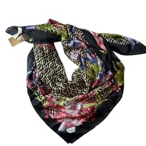 Giani Bernini Floral Loop Square Scarf Black New - £15.11 GBP