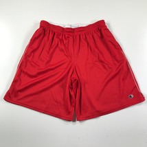 Champion Gym Shorts Mens Extra Large Red White Logo Mesh Pockets 2000s Y2K - £10.96 GBP