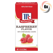 6x Pack McCormick Imitation Raspberry Flavor Extract | 1oz | Non Gmo Gluten Free - £30.56 GBP