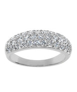 Solid Genuine 14k White Gold 7/8ct Round Fine Cubic Zirconia Dome Weddin... - $8,376.56 MXN