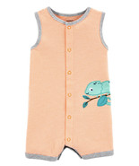 NWT Carters Boys Chameleon Snap Up Striped Romper Summer Sz Newborn NB - $106.70 MXN