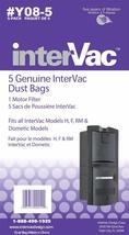 Intervac 5-pack Dust Bags and Exhaust Filter Y08-5 - £12.64 GBP