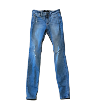 Hollister Distressed Denim Blue Jeans ~ Sz 1R W25 L30 ~ Super Skinny ~ Mid Rise - £13.38 GBP