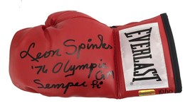 Leon Spinks Signed Boxing Glove #D/10 Inscribed &quot;76 Olympic GM &amp; Semper Fi&quot; Ali - £182.82 GBP