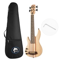 Batking Ukulele Electric Bass Left Hand neck-thru style Aquila string W/... - $207.89