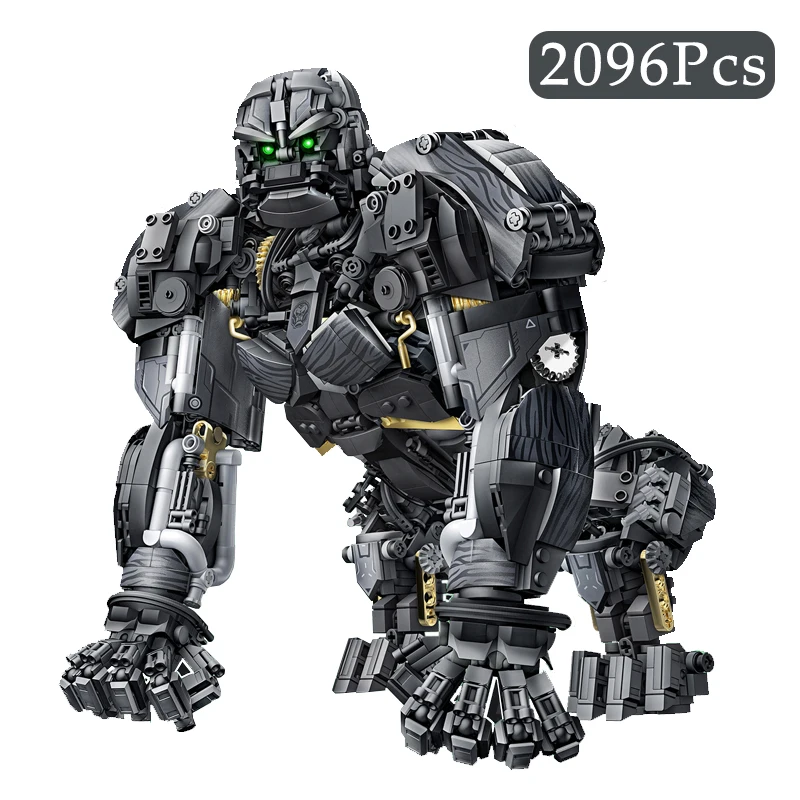 Technical 2000+Pcs Emperor Titan Mechanical Gorilla Figures Model Building - £61.50 GBP