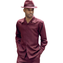 Men's MONTIQUE Two Piece Set Walking Leisure Suit 2391 Wine Tone on Tone image 7