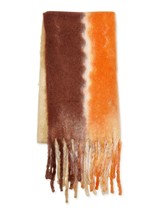 Time And Tru Women&#39;s Blanket Scarf Orange Tie Dye 21.5X 73.5 Inches NEW - £14.09 GBP