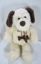 GUND KELLI&#39;S Fuzzy Sitting Brown White Puppy PLUSH 16&quot; - $23.38