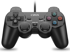 Cipon Black Remote Gamepad With 2.2M Cable, Ps2 Compatible Wired Controller. - £31.37 GBP