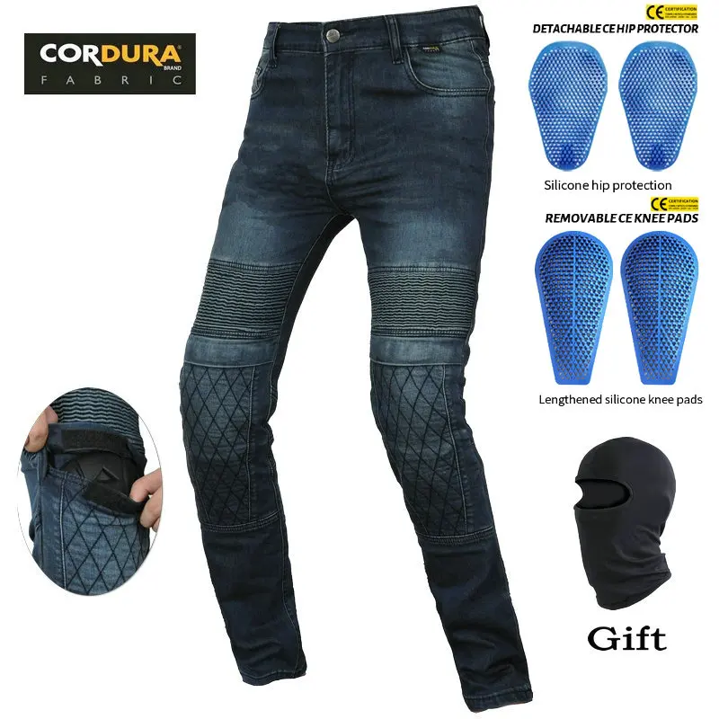 CARDURA Motorcycle Men Jeans Outdoor Cycling Travel Road Leisure Moto Eq... - £132.54 GBP+