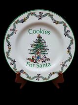 Spode Disney Christmas Tree Celebration Cookies Santa Plate 9&quot; NIB First... - $193.15 CAD