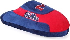 NCAA Ole Miss Rebels Name on side Blue &amp; Red Slippers S Comfy Feet - £15.73 GBP