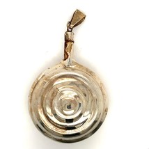 Vintage Sterling Silver Embossed Swirl Round Perfume Bottle Charm Pendant - £59.67 GBP