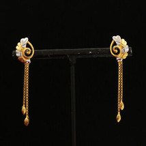 22k Hallmark Striking Gold 4.3cm Cross Earring Step Mother Halloween Jewelry - £693.23 GBP