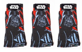 3 Pair Lot Darth Vader Crew Socks HYP - Disney Star Wars 2016 - Adult Si... - $15.00