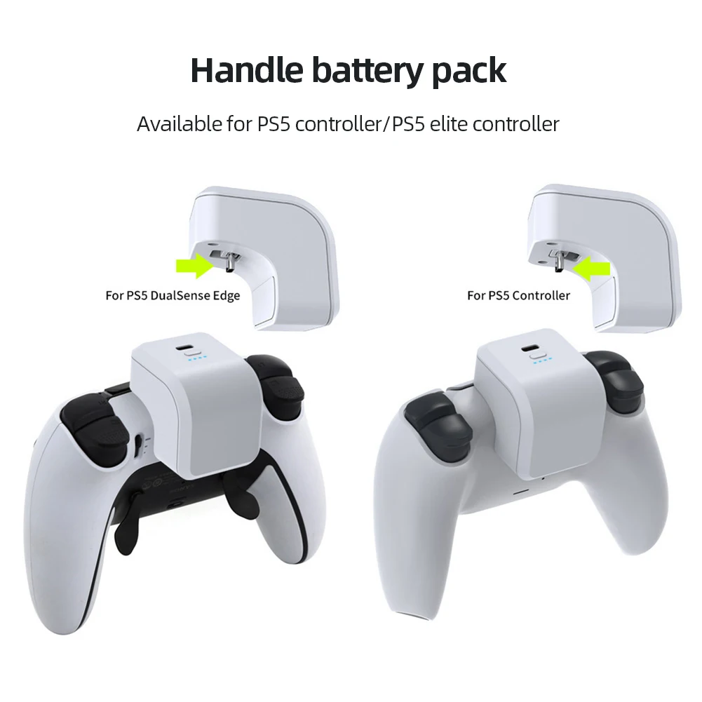 1600mAh Wireless Handle Battery Pack Back Clip Gamepad External Battery Energy - £14.46 GBP